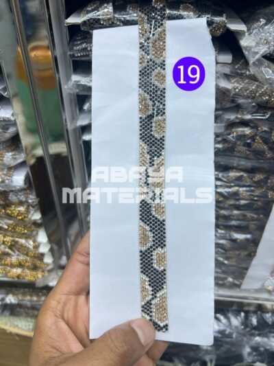 Black Gold White Color design 10 yards Dubai laces No-19