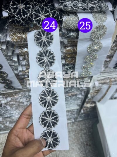 New tranding Dubai flower laces 10 yard long No-24-25