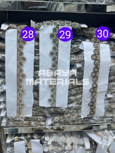 Tranding Dubai Abaya laces available in Bangladesh 10 yards long No-28-29-30
